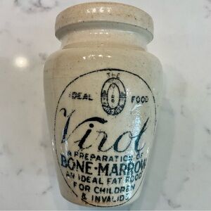 Antique Virol Stoneware Advertising Jar